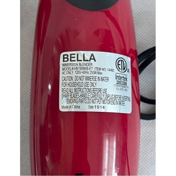 Vintage Bella Immersion Hand Blender Portable Mixer Shakes Smoothie Maker - Picture 6 of 6